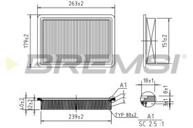 Bremsi FA2290 - FILTRO DE AIRE | AIR FILTER
