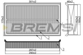 Bremsi FA2297 - FILTRO DE AIRE | AIR FILTER