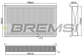 Bremsi FA2313 - FILTRO DE AIRE | AIR FILTER