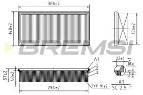 Bremsi FA2316 - FILTRO DE AIRE | AIR FILTER