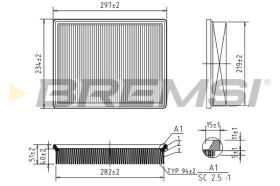 Bremsi FA2320 - FILTRO DE AIRE | AIR FILTER