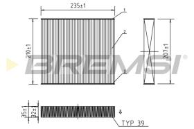 Bremsi FC0068 - FILTRO HABITACULO | CABIN FILTER