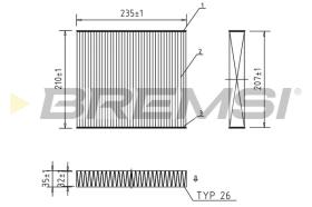 Bremsi FC0068A - FILTRO HABITACULO | CABIN FILTER