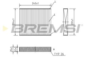 Bremsi FC0073A - FILTRO HABITACULO | CABIN FILTER