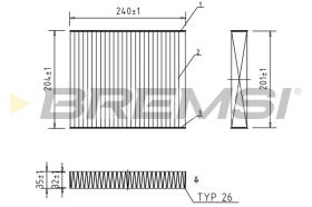 Bremsi FC0073C - FILTRO HABITACULO | CABIN FILTER
