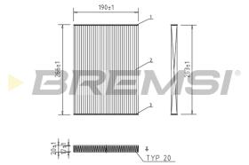 Bremsi FC0076A - FILTRO HABITACULO | CABIN FILTER