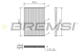 Bremsi FC0076C - FILTRO HABITACULO | CABIN FILTER