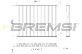 Bremsi FC0081A - FILTRO HABITACULO | CABIN FILTER
