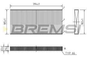 Bremsi FC0164 - FILTRO HABITACULO | CABIN FILTER