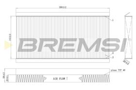 Bremsi FC0164C - FILTRO HABITACULO | CABIN FILTER