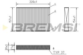 Bremsi FC0168 - FILTRO HABITACULO | CABIN FILTER