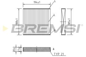 Bremsi FC0171A - FILTRO HABITACULO | CABIN FILTER