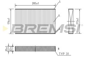 Bremsi FC0185A - FILTRO HABITACULO | CABIN FILTER