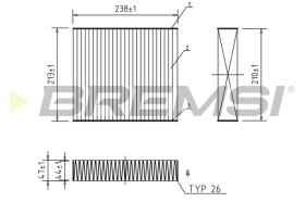 Bremsi FC0401C - FILTRO HABITACULO | CABIN FILTER
