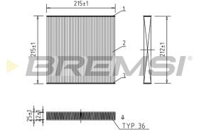 Bremsi FC0439 - FILTRO HABITACULO | CABIN FILTER