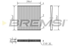 Bremsi FC0445 - FILTRO HABITACULO | CABIN FILTER