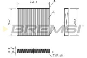 Bremsi FC0449 - FILTRO HABITACULO | CABIN FILTER