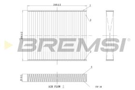 Bremsi FC0449C - FILTRO HABITACULO | CABIN FILTER