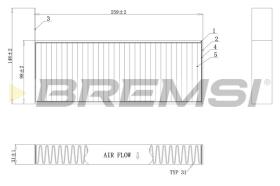 Bremsi FC0464C - FILTRO HABITACULO | CABIN FILTER