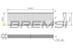 Bremsi FC0474C - FILTRO HABITACULO | CABIN FILTER
