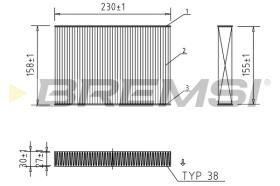 Bremsi FC0481 - FILTRO HABITACULO | CABIN FILTER