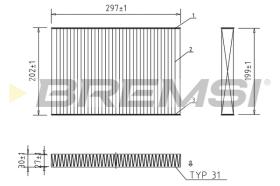 Bremsi FC0484C - FILTRO HABITACULO | CABIN FILTER