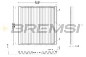 Bremsi FC0500 - FILTRO HABITACULO | CABIN FILTER