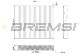 Bremsi FC0855 - FILTRO HABITACULO | CABIN FILTER