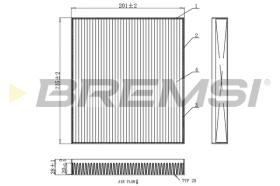 Bremsi FC0872C - FILTRO HABITACULO | CABIN FILTER