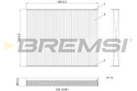 Bremsi FC0880 - FILTRO HABITACULO | CABIN FILTER