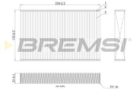Bremsi FC0885A - FILTRO HABITACULO | CABIN FILTER