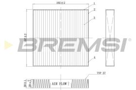 Bremsi FC0898C - FILTRO HABITACULO | CABIN FILTER