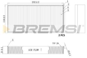 Bremsi FC0914C - FILTRO HABITACULO | CABIN FILTER