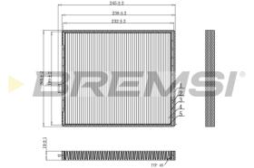 Bremsi FC0916 - FILTRO HABITACULO | CABIN FILTER