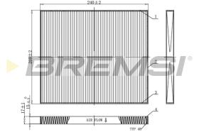 Bremsi FC0921 - FILTRO HABITACULO | CABIN FILTER