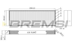 Bremsi FC0925 - FILTRO HABITACULO | CABIN FILTER