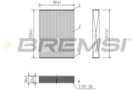 Bremsi FC0927 - FILTRO HABITACULO | CABIN FILTER