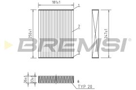 Bremsi FC0927C - FILTRO HABITACULO | CABIN FILTER