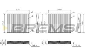Bremsi FC0931 - FILTRO HABITACULO | CABIN FILTER