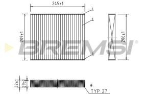 Bremsi FC0931A - FILTRO HABITACULO | CABIN FILTER