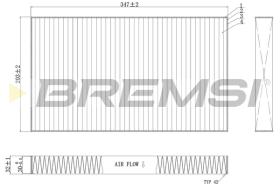 Bremsi FC0954C - FILTRO HABITACULO | CABIN FILTER