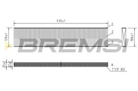 Bremsi FC0960 - FILTRO HABITACULO | CABIN FILTER