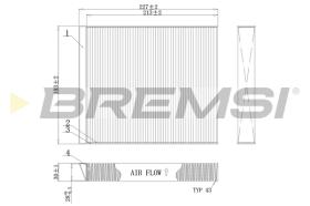 Bremsi FC0971 - FILTRO HABITACULO | CABIN FILTER