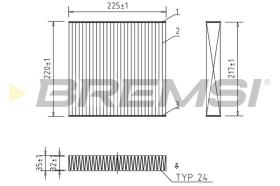 Bremsi FC0973C - FILTRO HABITACULO | CABIN FILTER