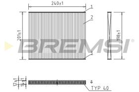 Bremsi FC0975 - FILTRO HABITACULO | CABIN FILTER