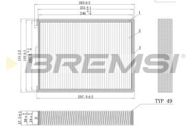 Bremsi FC0990 - FILTRO HABITACULO | CABIN FILTER