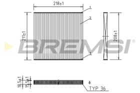 Bremsi FC1328 - FILTRO HABITACULO | CABIN FILTER