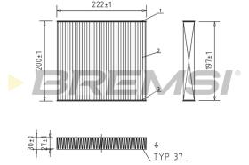 Bremsi FC1336 - FILTRO HABITACULO | CABIN FILTER
