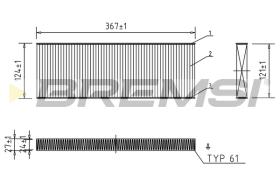 Bremsi FC1339 - FILTRO HABITACULO | CABIN FILTER