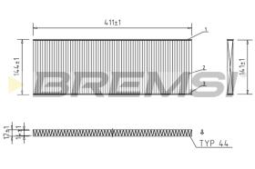 Bremsi FC1532C - FILTRO HABITACULO | CABIN FILTER